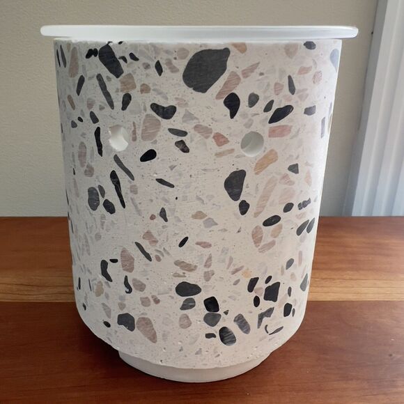 Scentsy Warmer TERRAZZO Polished‎ Smooth Cement Neutral Colors Southwestern Vibe - Picture 3 of 10